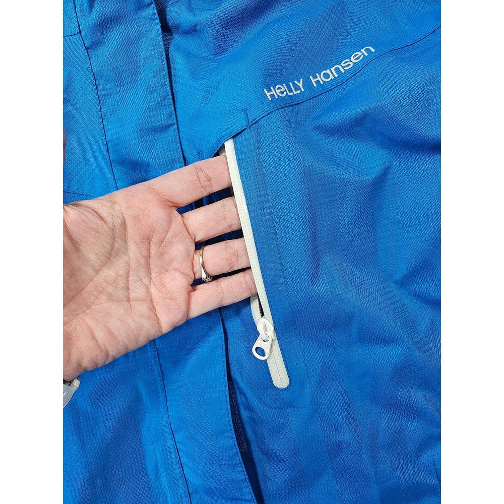 Helly Hansen Womens Helly Tech Protection Rain Jacket Blue Hooded Shell Size M - Picture 13 of 16